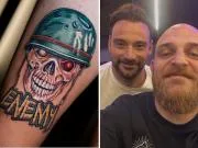 意媒：那不勒斯体育总监曼纳在大腿上纹骷髅，致敬说唱歌手