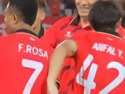半场：苏州东吴1-0佛山南狮，米尔扎提破门，罗萨进球被吹