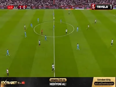 特罗萨德在贝西克塔斯3-0埃尔祖鲁姆体育FK的比...