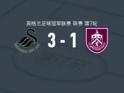 斯旺西3-1伯恩利,维波特尼克、穆萨-昆富洛-约破门
