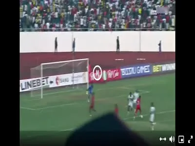在几内亚比绍3-0尼日利亚的比赛中,阿尔瓦罗-贾...