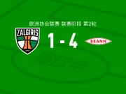 布兰4-1大胜考纳斯扎尔吉里斯，霍尔姆帽子戏法，尼克拉斯-卡斯特罗点射