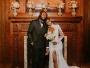 恭喜，曼城前锋塞门约和伴侣正式结婚