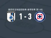 蓝十字客场3-1克雷塔罗,科罗内尔破门,尼古拉斯-伊巴涅斯建功